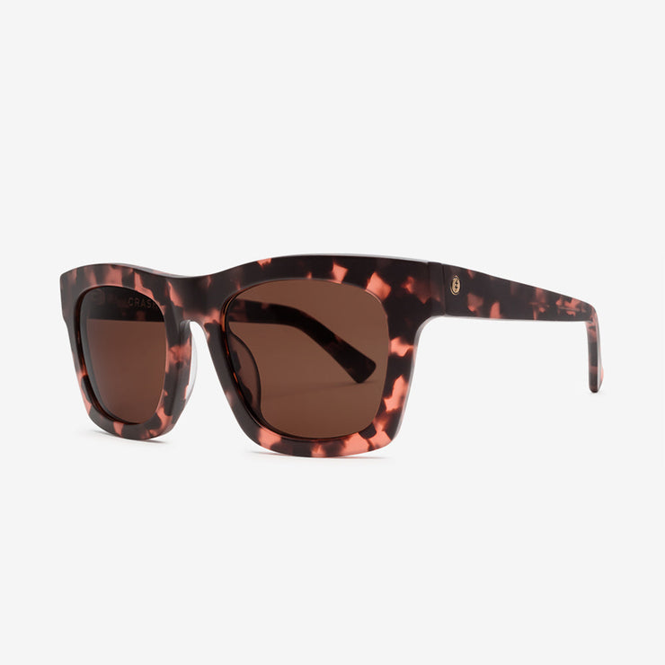 Electric Jason Momoa Crasher sunglass pink rose tortoise frame and polarized lenses oversized sunglasses. available in two sizes