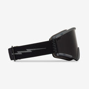 Electric Roteck snow goggle in matte stealth black. Dark onyx lens for bright sunny conditions.