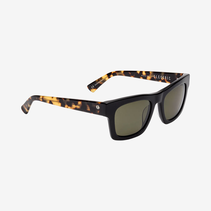 Electric Men's and Women's Sunglasses - Crasher - Obsidian Tort / Grey Polarized - Chunky Square Sunglasses